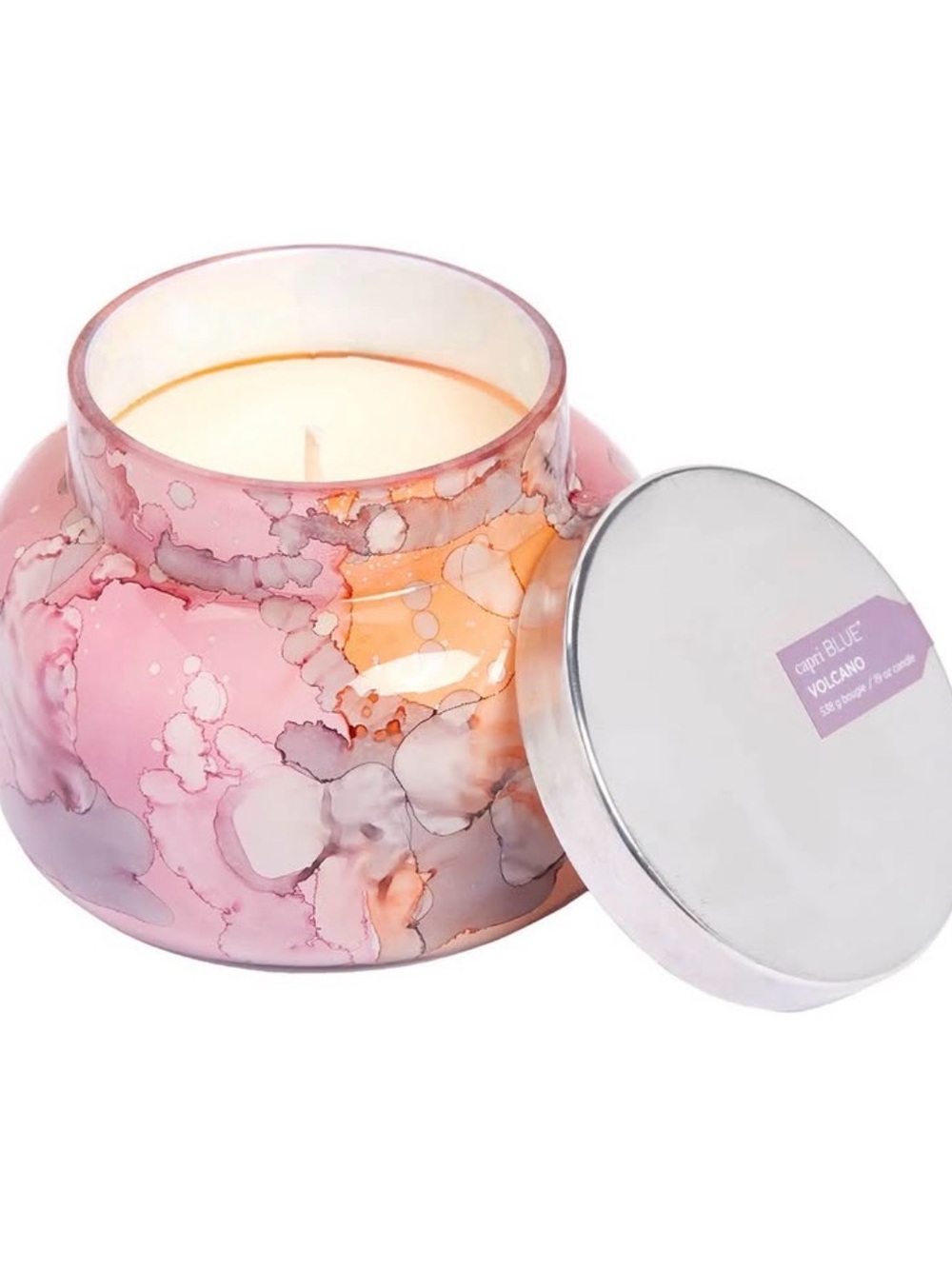 Capri Blue 19 oz. Signature Volcano Scented Candle Marble Pastel Watercolor